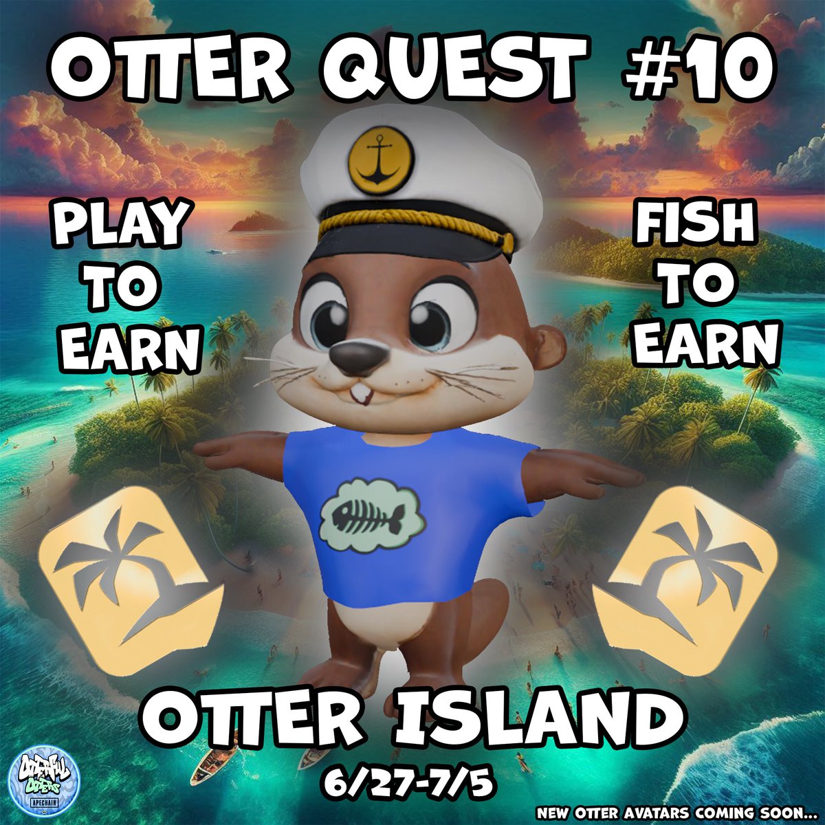 OTTΞR🦦 (@nftotter) on Twitter photo 🏝️🦦 OTTER QUEST #10 🦦🏝️
3 NEW @NIFTY_ISLAND OTTER QUESTS ARE LIVE! - OPEN TILL 7/6
👀 🦦
Otter Quest #10 (Open to All): niftyisland.com/quests/7d516e0…
Otterful Quest #3 (<a href="/OtterfulOtters/">Otterful Otters</a> Hodlers): niftyisland.com/quests/91b9e65…
Otter Fishing Quest (Open to All): niftyisland.com/quests/5f5916a… 🏝️🦦 OTTER QUEST #10 🦦🏝️
3 NEW @NIFTY_ISLAND OTTER QUESTS ARE LIVE! - OPEN TILL 7/6
👀 🦦
Otter Quest #10 (Open to All): niftyisland.com/quests/7d516e0…
Otterful Quest #3 (<a href="/OtterfulOtters/">Otterful Otters</a> Hodlers): niftyisland.com/quests/91b9e65…
Otter Fishing Quest (Open to All): niftyisland.com/quests/5f5916a…
