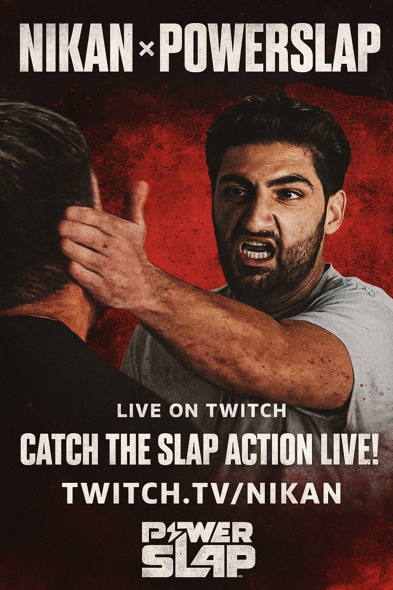 NikanUpdates's tweet photo. LIVE RIGHT NOW WITH THE SQUAD AT POWERSLAP!

https://t.co/UqaCa71Uys

#faze #twitch #powerslap #kick #stream #live #fight #slap #nikan https://t.co/lFuk2mqosW