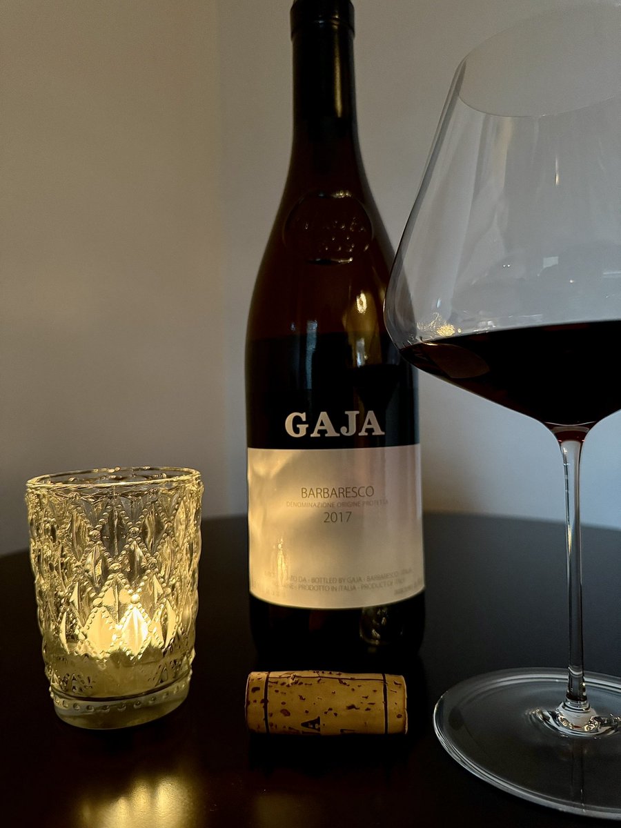 2017 Gaja Barbaresco. 

A classic, refined expression of Nebbiolo with rose petal, berries and anise. Medium bodied, elegant and a super way to end the week!