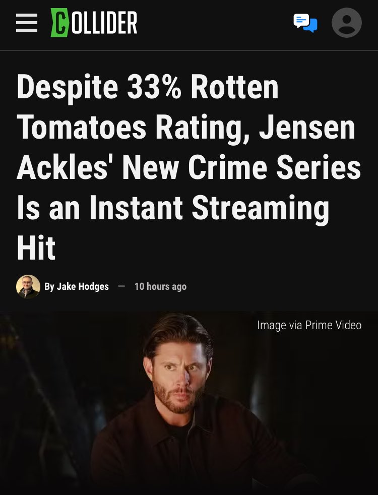 Omg!! Seriously 😳 🥺😭 why doesn’t anyone love his show? Come on #Jensenacklesfans let’s try and give him more ratings🥰💓💓💓💓