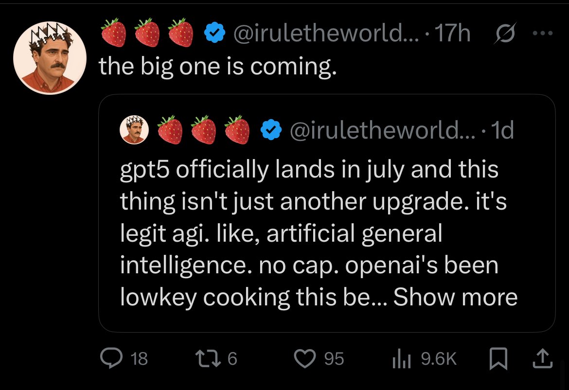 The strawberry guy had an apoplectic meltdown when 4.5 was a letdown.