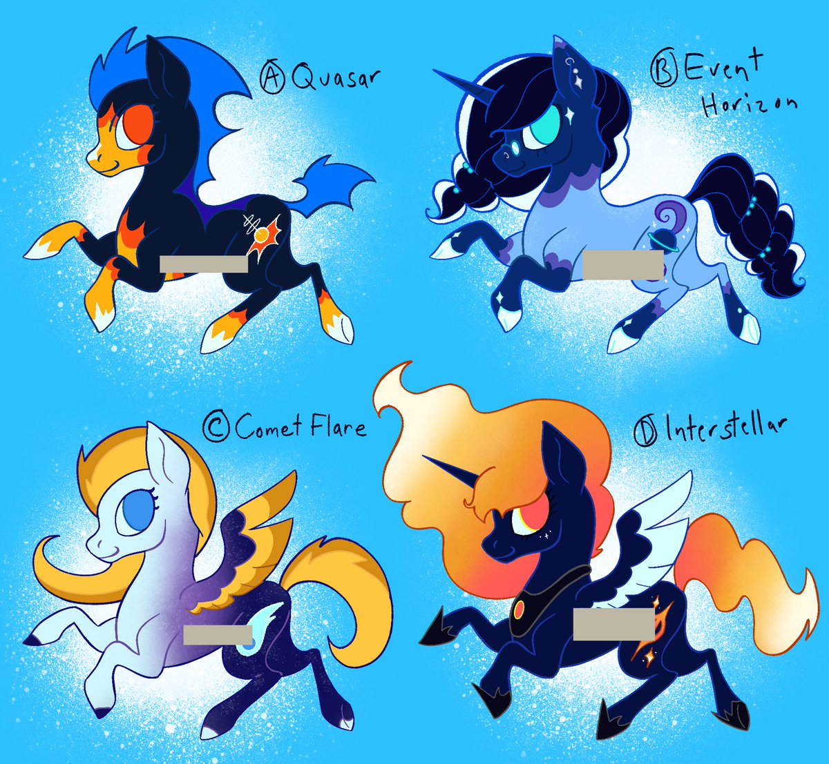 sea and space ponies looking for new homes, 1️⃣5️⃣ each

owners receive character rights and a png of the chosen design.