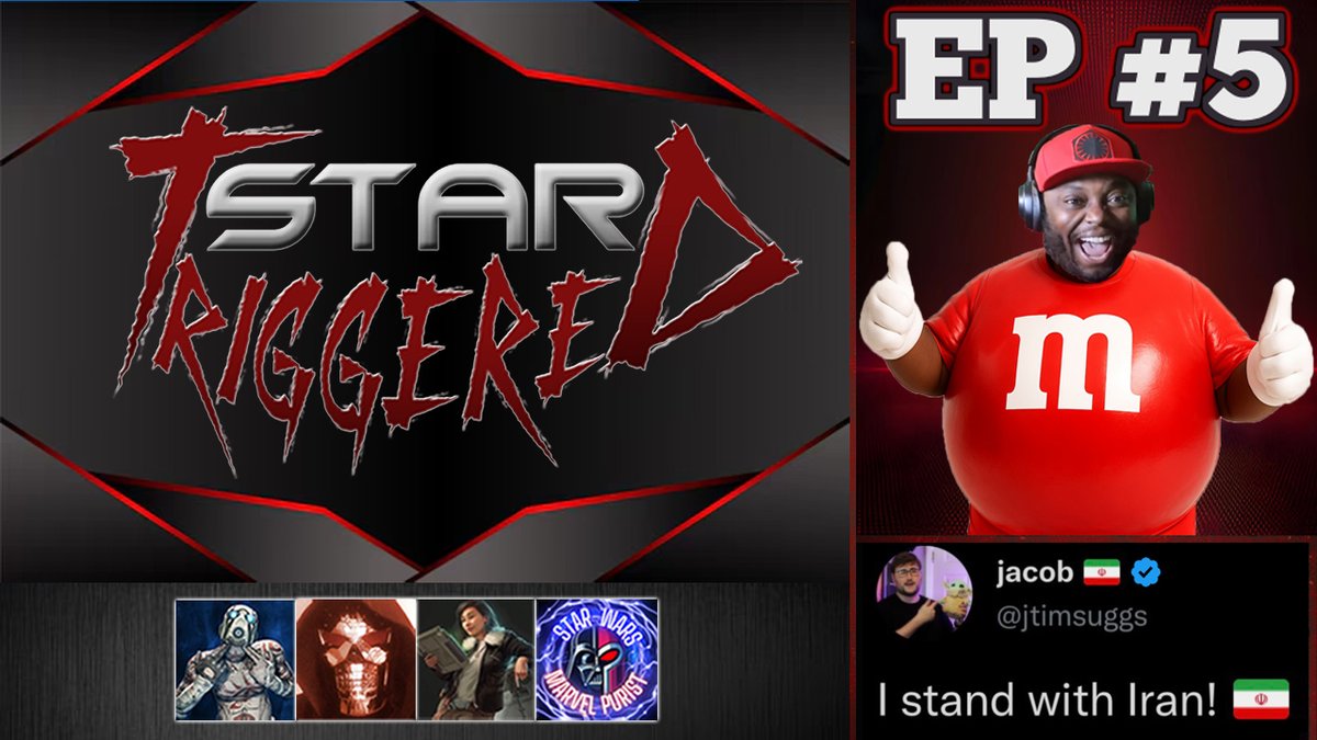 StarTriggered25's tweet image. 🚨GOING LIVE🚨
Star Triggered Episode 5 with @BGrizzy1989 @KnightsofMelvin @SWMarvelPURIST and @OGStarwarsAB
youtube.com/live/jWYzZbYvC…