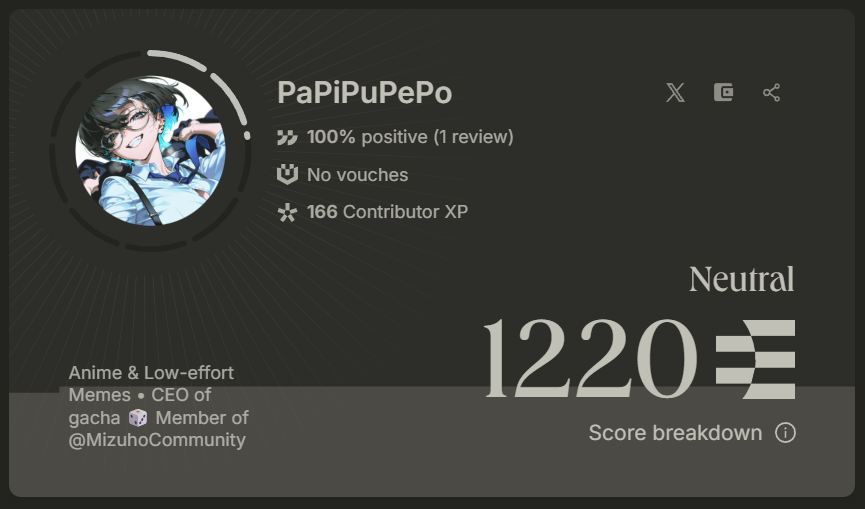 Just starting out on my Ethos Journey.
Good to know there is one person out there who appreciate me.

Thank you for the kind words.