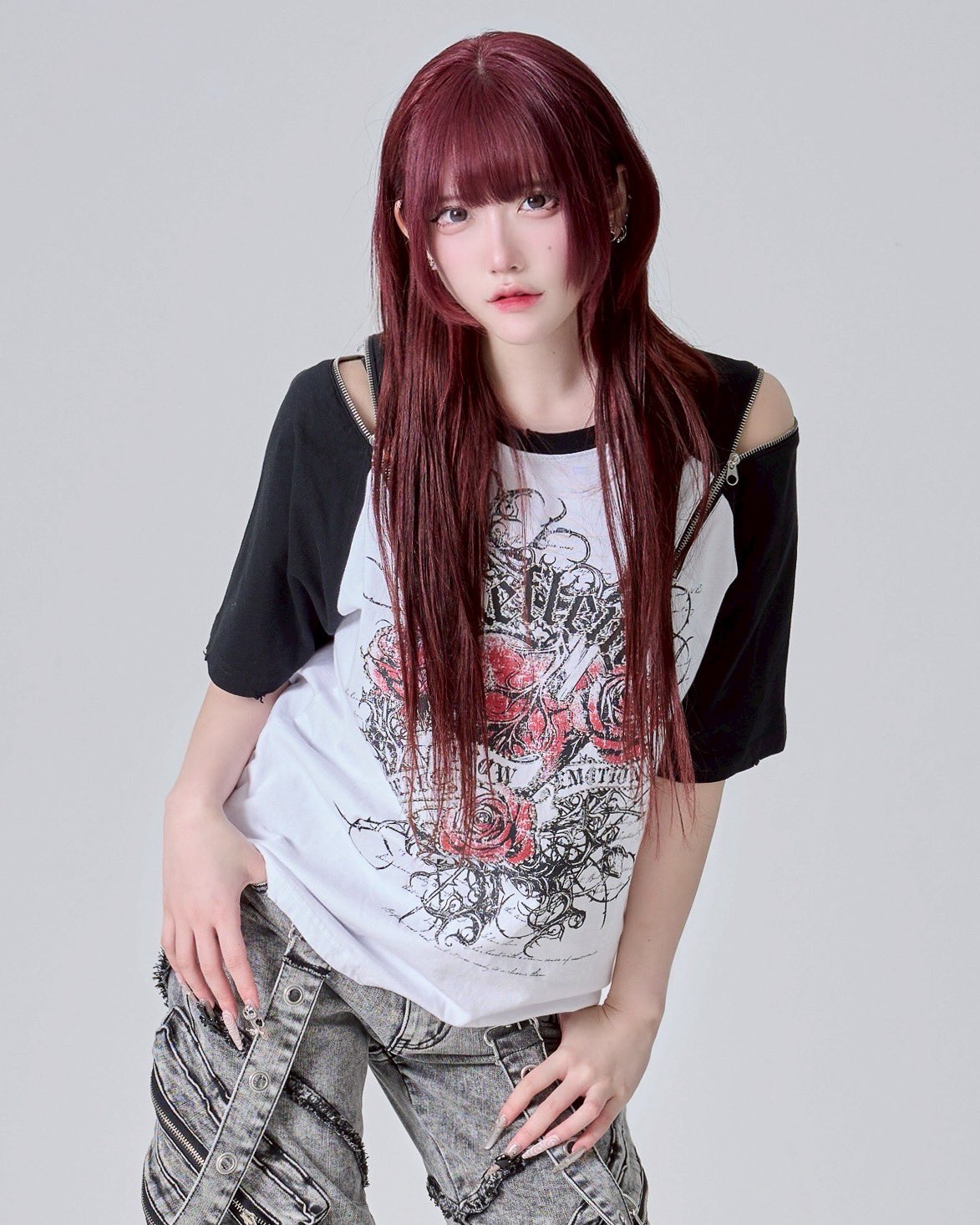 REFLEM（レフレム）の「『REFLEM/レフレム』薔薇プリントL/S Tee