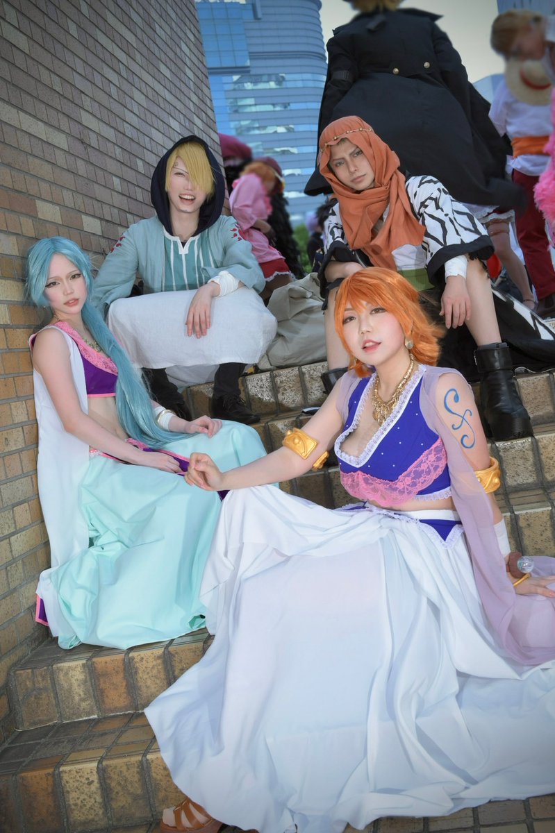 cosplay / ONE PIECE🏴‍☠️ / アラバスタ🏜️
サンジ・ゾロ・ビビ・ナミ

（にっこり🕒大好きw）

2025.06.22 #アコスタ池袋 
#cosplay #onepiececosplay