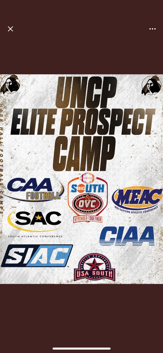 I will be attending <a href="/UNCP_Football/">UNCP Braves Football</a> camp ready to showcase my work