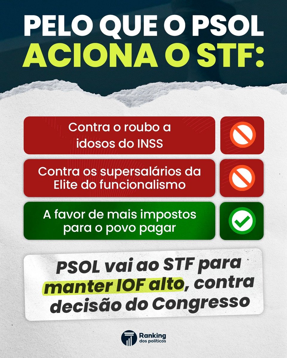 Quando se pensa que já viu de tudo, aparece um partido lutando por mais impostos para o cidadão pagar. Vai entender... 🤦‍♂️