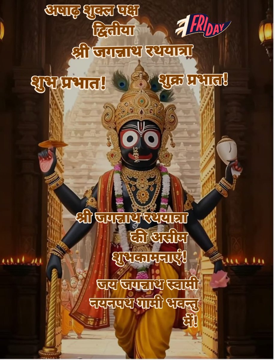 जय जगन्नाथ शुभ प्रभात मित्रो