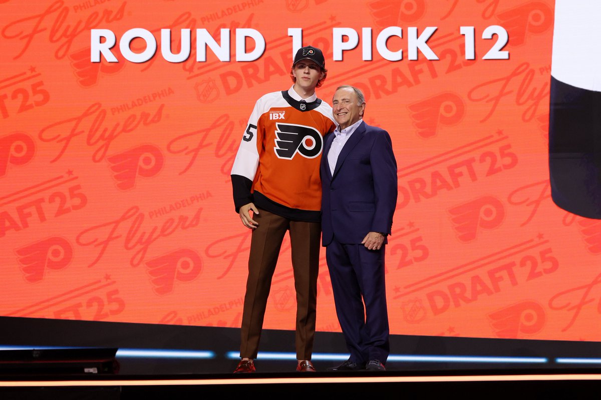 Philadelphia Flyers (@nhlflyers) on Twitter photo Got our guy. 🤝
#NHLDraft | #LetsGoFlyers Got our guy. 🤝
#NHLDraft | #LetsGoFlyers