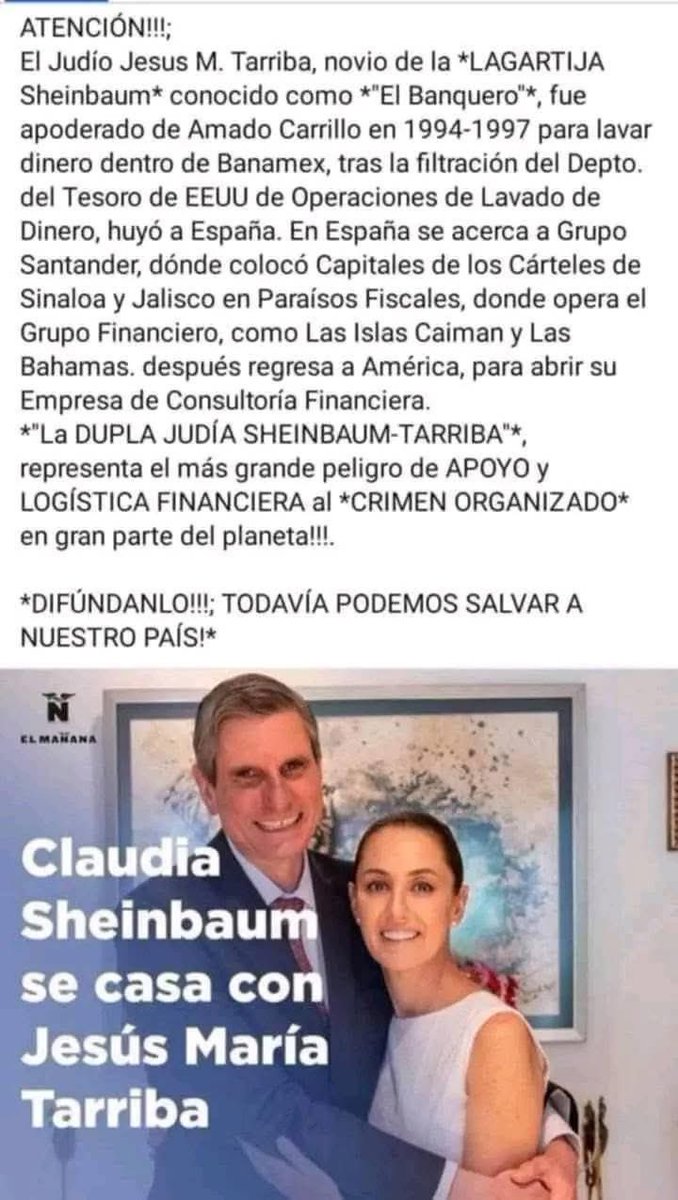 Rosario Guzmán 🍀🌹🪻💓❤️🔥 (@mamaguzo) on Twitter photo 💥💥💥
Será verdad esto ?
Para los güeros muy fácil de investigar !!
<a href="/SecRubio/">Secretary Marco Rubio</a>
<a href="/Sec_Noem/">Secretary Kristi Noem</a>
<a href="/USEmbassyMEX/">Embajada EU en Mex</a>
<a href="/USAmbMex/">Embajador Ronald Johnson</a>
<a href="/luzelenachavez8/">Elena Chávez</a>
<a href="/latinus_us/">Latinus</a> 💥💥💥
Será verdad esto ?
Para los güeros muy fácil de investigar !!
<a href="/SecRubio/">Secretary Marco Rubio</a>
<a href="/Sec_Noem/">Secretary Kristi Noem</a>
<a href="/USEmbassyMEX/">Embajada EU en Mex</a>
<a href="/USAmbMex/">Embajador Ronald Johnson</a>
<a href="/luzelenachavez8/">Elena Chávez</a>
<a href="/latinus_us/">Latinus</a>
