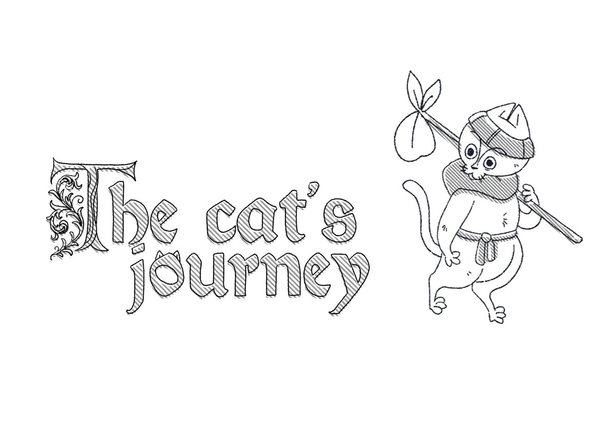 Me and my friend <a href="/broccolikusok/">Anna Broccoli 🐝</a> created a medieval zine about a little monk cat Murray and his journey into the human world to find his Soulmate ✨
Check out the whole zine on Gumroad, link below!