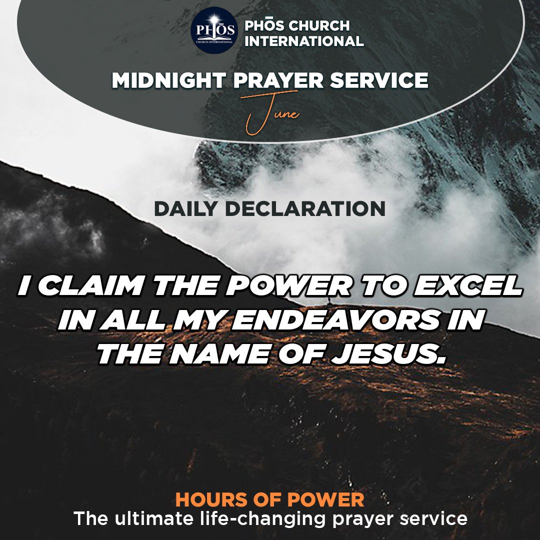 SA_Ministries's tweet image. BELIEVE IT. DECLARE IT.
#hoursOfPower 
#midnightPrayerService