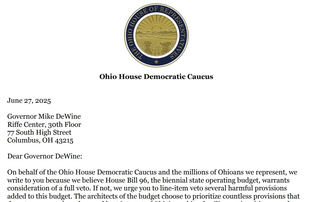 Rachel Coyle (@rachelcoyleohio) on Twitter photo Y'all the #Ohio House Democrats are asking <a href="/GovMikeDeWine/">Governor Mike DeWine</a> to veto THE ENTIRE BUDGET BILL. Incredible. And legitimately a good idea
Their veto letter is a thing of beauty. Take a few minutes to read it:
ohiohouse.gov/assets/press-r… Y'all the #Ohio House Democrats are asking <a href="/GovMikeDeWine/">Governor Mike DeWine</a> to veto THE ENTIRE BUDGET BILL. Incredible. And legitimately a good idea
Their veto letter is a thing of beauty. Take a few minutes to read it:
ohiohouse.gov/assets/press-r…