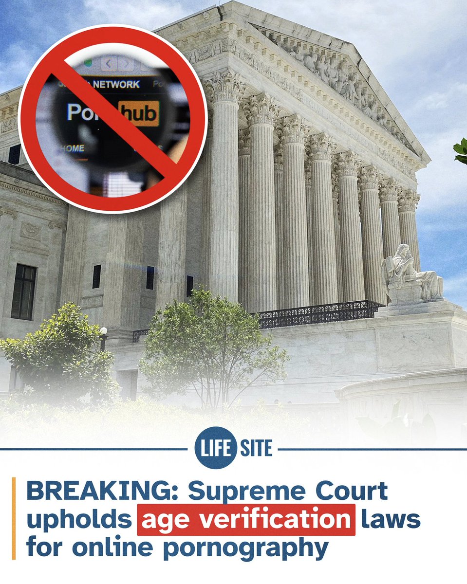 ColoradoASPx's tweet image. The Supreme Court upholds age verification laws for online pornography. More than 20 states have passed age verification laws to protect children online. We just need 30 more states to follow suit.