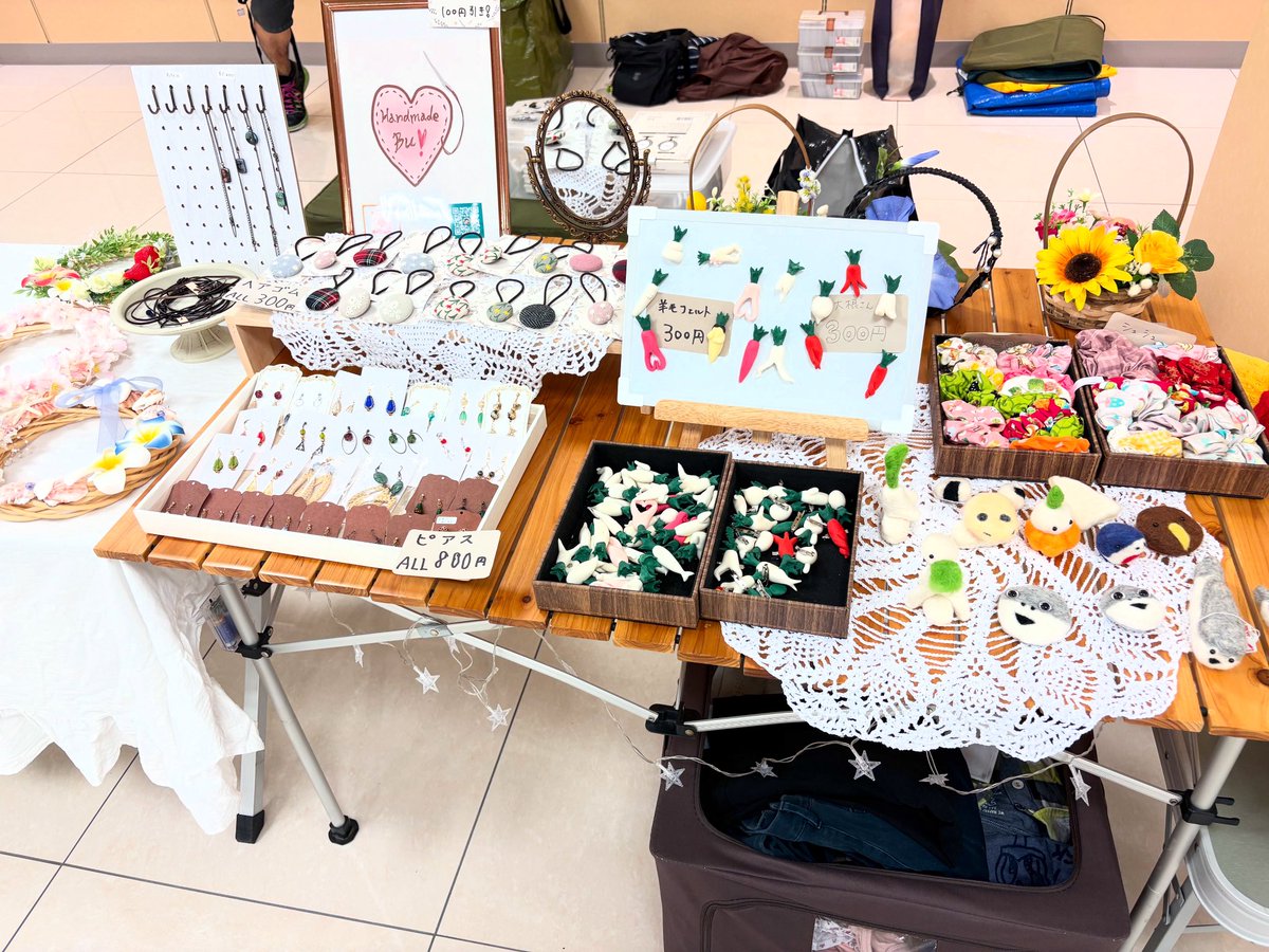 handmadebu1101's tweet image. おはようございます🌞
今日は待ちに待った前橋リリカのフリーマーケットです❣️
11〜16時までの開催になりますので、ぜひお暇なときに覗きにきてみてくださいね😆✨✨
#ハンドメイド
#ハンドメイド好き
#フリーマーケット
#前橋市
#群馬県
#遊びに来てね