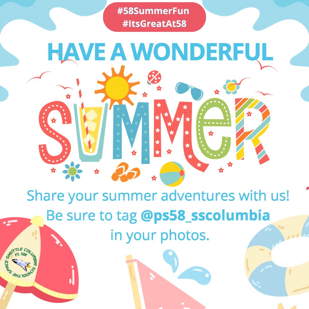 PS58R SS Columbia School (@ps58rsscolumbia) on Twitter photo ๐Wishing all of our P.S.58 students, families, staff, and alumni a wonderful summer! ๐๐ด๐
โ๏ธ๐งณ๐Share your summer adventures with us! Be sure to tag @ps58_sscolumbia in your photos๐ธ ๐คณ #58SummerFun
<a href="/GregoryRocco58/">Gregory Rocco</a> <a href="/MrLuisiSSC58/">Joe Luisi</a> <a href="/LAOConnor6/">Lori Ann O'Connor</a> <a href="/MrsFisher58/">Deana Guarella Fisher</a> <a href="/CSD31SI/">CSD31StatenIsland</a> <a href="/DocPalton/">Doc Palton</a> ๐Wishing all of our P.S.58 students, families, staff, and alumni a wonderful summer! ๐๐ด๐
โ๏ธ๐งณ๐Share your summer adventures with us! Be sure to tag @ps58_sscolumbia in your photos๐ธ ๐คณ #58SummerFun
<a href="/GregoryRocco58/">Gregory Rocco</a> <a href="/MrLuisiSSC58/">Joe Luisi</a> <a href="/LAOConnor6/">Lori Ann O'Connor</a> <a href="/MrsFisher58/">Deana Guarella Fisher</a> <a href="/CSD31SI/">CSD31StatenIsland</a> <a href="/DocPalton/">Doc Palton</a>