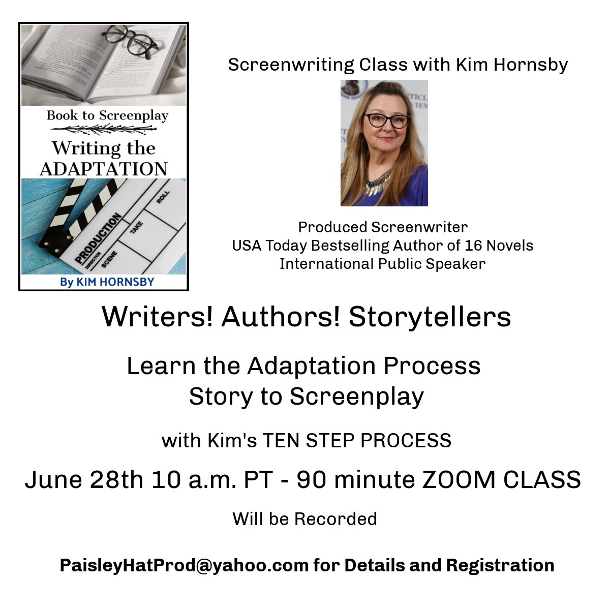 Last chance to take my class tomorrow morning on Zoom 10 am PT - 11:30 am

kimhornsby.blogspot.com/2025/06/screen…