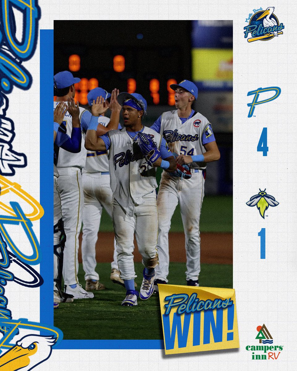 Back in the win column! 

#MBPelicans | <a href="/CampersInnRV/">Campers Inn RV</a>