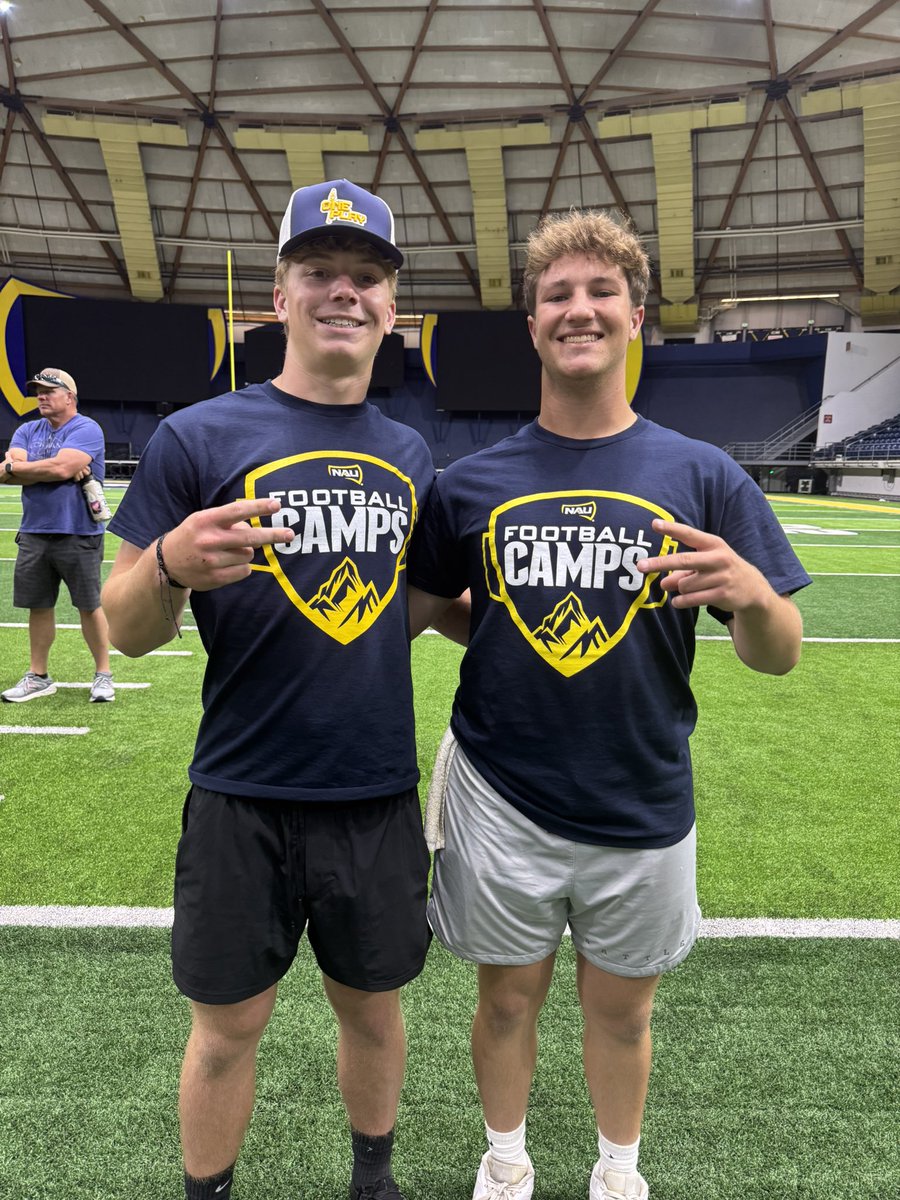 SebastianMiles0's tweet image. I won the Punt Comp with back to back 60yd punts at the @NAU_Football Specialist Camp. Thank you to @CoachRobNAU and @realbenyd for taking the time to talk to me and running a great camp! #oneplay
@ThomasLee919 @ThePuntFactory @Chris_Sailer @GP_Recruiting @LeeTwitbeck…