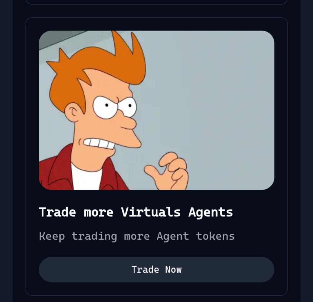 dhanjoyr8p's tweet image. How to earn $VIRGEN points on Virtuals:

Yap to gain points

Join Genesis Launches

Stake your $VIRTUAL tokens

Purchase Virtual Agents

Stake approved Agent tokens

Stake $VADER tokens via @virtuals_io