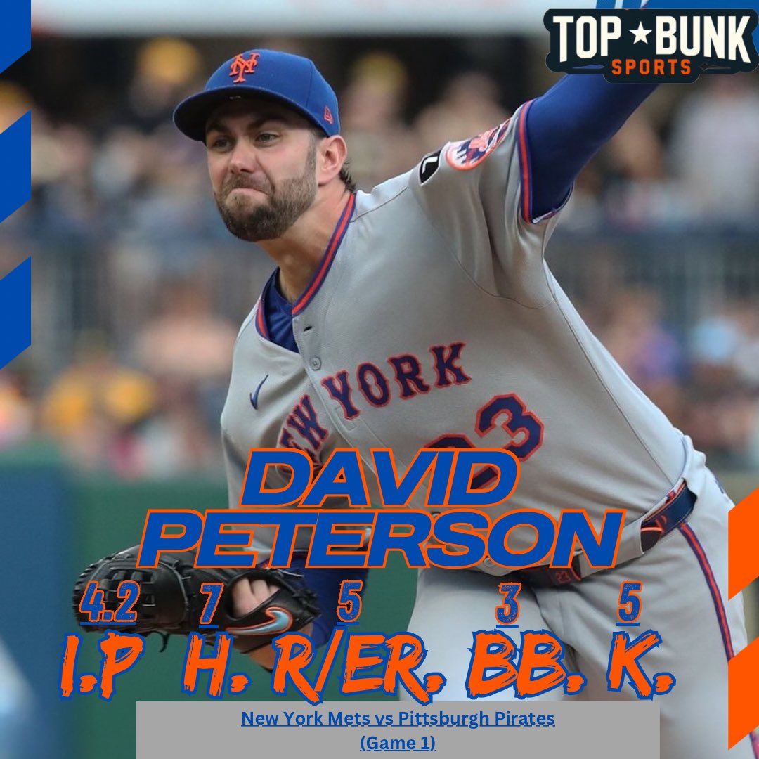 Mets drop this game in absolute horrific fashion. 

David Peterson got killed in the second inning, giving up 4 runs and just couldn’t recover. 

Mets offensively were nowhere to be found. 0-9 with RISP. 

#LGM #METS