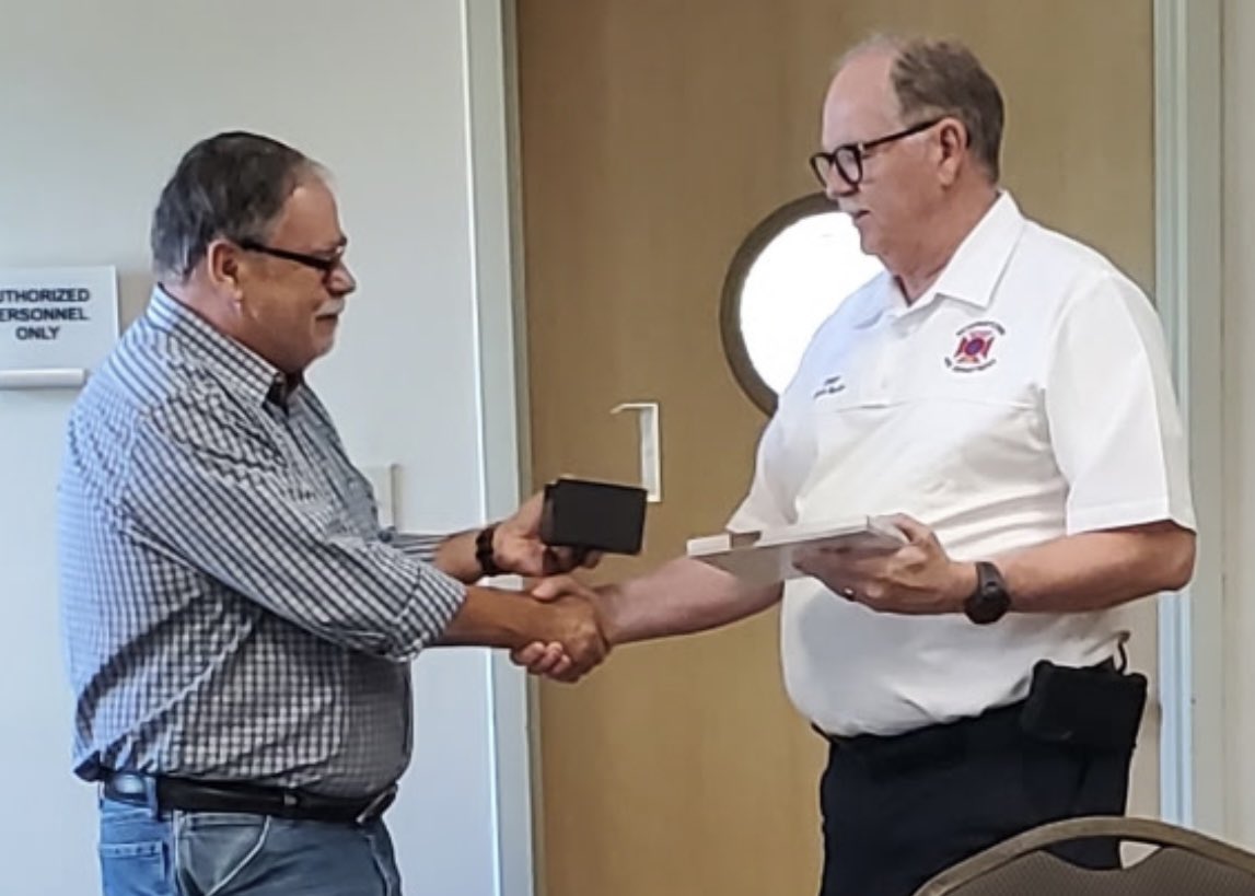 This morning our ECD Board of Directors took time to thank MFD Chief Clark Taylor for his service to our Board and <a href="/HamblenCo911/">Hamblen County 9-1-1</a> during his amazing tenure.  Chairman Robert Laney presented Chief Taylor with an ECD watch as we wished him the best retirement ever.