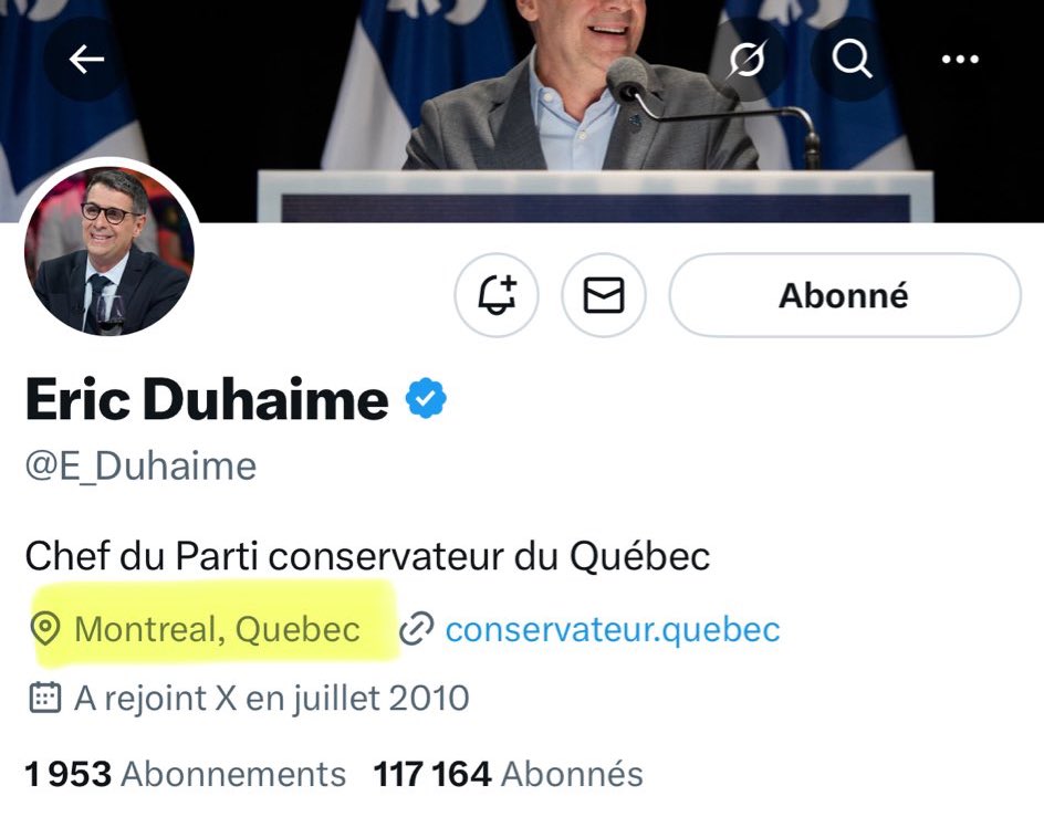 Le « lobby de Montréal™ »: influencer les projets d’infrastructure de la ville de Québec et faire la promo du gaz albertain à l’Assemblée nationale… depuis le siège hijacké d’Arthabaska.

📌 Prédiction: s’il se plante, il ira se parachuter en banlieue de Québec ou en Beauce.