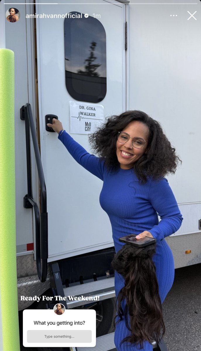 Amirah Vann looks so good in this new behind the scenes pic 💙 #Doconfox