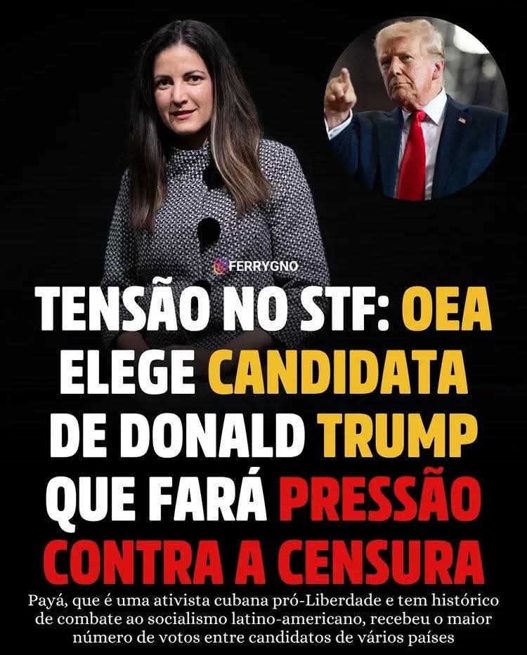 FabianaFPeres's tweet photo. 🚨🇧🇷🇺🇸URGENTE! 
Em uma reviravolta, Rosa
María Paya, a candidata de Donald Trump, foi nomeada para a Comissão Interamericana de Direitos Humanos (CIDH), apesar do regime brasileiro exercer pressão contra sua nomeação por receio de retaliações contra o Supremo Tribunal Federal.

A votação aconteceu nesta sexta-feira, 27, durante a Assembleia Geral da OEA em Antígua e Barbuda, no Caribe.

Payá, que é uma ativista cubana pró-Liberdade e tem histórico de combate ao socialismo latino-americano, recebeu o maior número de votos contra os candidatos de Bahamas, Brasil, México, Peru, Honduras e Colômbia.

O secretário de Estado dos EUA, Marco Rubio, recebeu Payá pessoalmente em Washington, D.C., e pediu abertamente voto para sua eleição, afirmando que ela tornaria a CIDH "mais eficaz, eficiente e atenta às pessoas".

Ela também é fundadora do movimento Cuba
Decide, defendendo a realização de um plebiscito para que os cubanos escolham entre democracia e um regime de partido único. Payá é uma das principais vozes da oposição cubana no exilio.

Os Estados Unidos e o Brasil foram os principais líderes de blocos opostos na eleição dos três novos integrantes da Comissão Interamericana de Direitos Humanos (CIDH), órgão vinculado à Organização dos Estados Americanos (OEA) que exerce forte influência sobre governos, parlamentos e cortes judiciais da região inclusive o STF.

Havia duas visões diferentes: De um lado, governos como o de Donald Trump e de Javier Milei, que buscam endurecer o combate a ditaduras esquerdistas como Cuba e Venezuela e conter o avanço da cultura woke e da censura. Do outro, governos como os de Gustavo Petro e Lula, que buscam defender regimes comunistas e o autoritarismo.

Ao longo da semana, o Governo dos Estados Unidos deixou claro que esta eleição seria decisiva na permanência ou na retirada do país da organização.

Os EUA são responsáveis por 50% do orçamento da OEA, mas apenas países sob ditaduras e de extrema-esquerda, como o Brasil, exerciam influência nos parâmetros da organização.

Alexandre Garcia