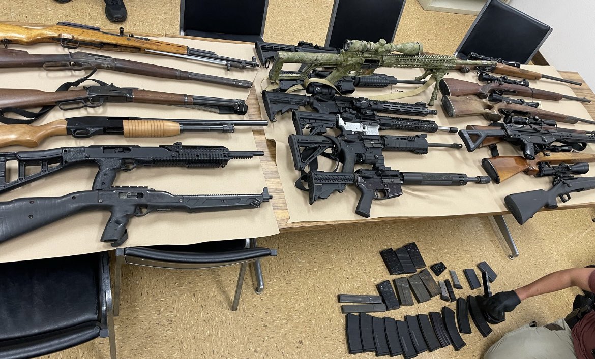 On June 26, 2025, HSI and partner agencies recovered 27 firearms, over 6,000 rounds of ammunition, dismantled a meth conversion lab and charged Shannon Hostetler for federal firearms violations and intent to distribute methamphetamine and cocaine. <a href="/HSI_HQ/">Homeland Security Investigations</a>