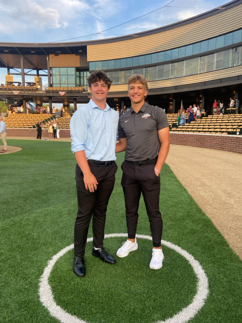 50th North/South All-Star Weekend started tonight in Lafayette.  Great photo from tonight of LC's two All-Stars...Drew Kosteba and Josh Flores.  

2 games tomorrow and 1 game on Sunday.  Best of luck to Drew and Josh this weekend...enjoy it!!!
