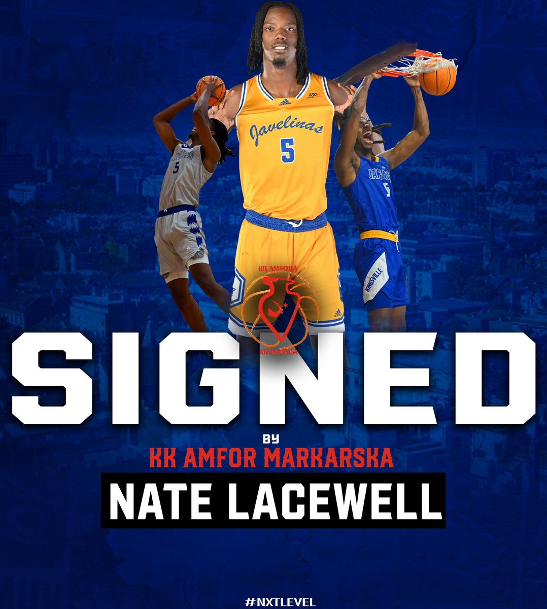 The big fella is headed across the Atlantic 🎉!

Congratulations to Nate Lacewell as he officially signed with Croatia's KK Amfora Makarska today!

#NextLevel🐗🏀