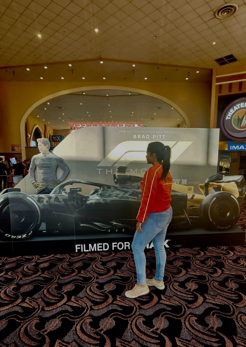 gudvibes1ly's tweet image. This one’s for the F1 soul 🏎️🍿 🏁 
Let’s go Brad Pitt #IMAXExperience
 #f1movie