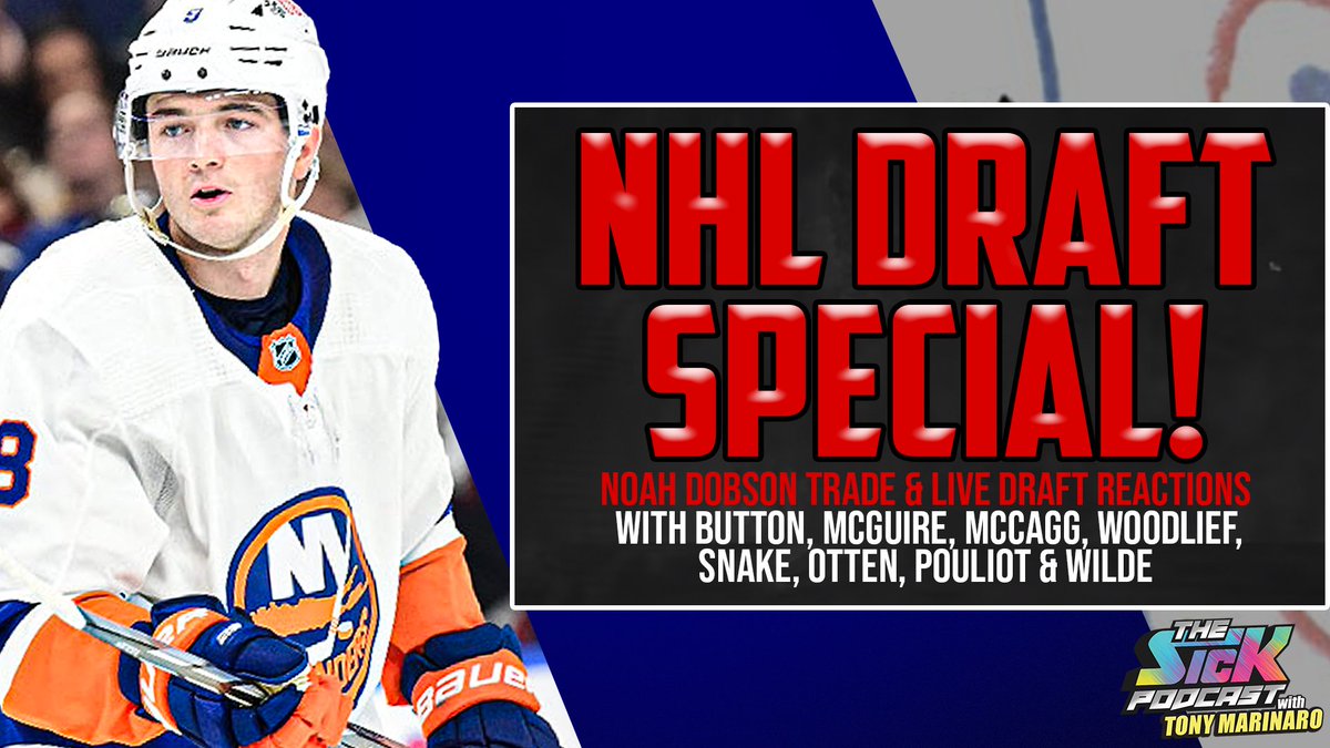 The Sick Podcast with Tony Marinaro (@thesickpodcasts) on Twitter photo 🚨New Episode🚨
NHL Draft Extravanganza with <a href="/TonyMarinaro/">Tony Marinaro</a>, <a href="/CraigJButton/">Craig Button</a>, Pierre McGuire, <a href="/grantmccagg/">Grant McCagg</a>, <a href="/NCloutierTVA/">Nicolas Cloutier</a>, Simon 'Snake' Boisvert, <a href="/daredlinereport/">Red Line Report</a>, <a href="/BrockOtten/">Brock Otten</a>, Mario Pouliot, <a href="/BWildeMTL/">Brian Wilde</a> & <a href="/GaumondShayne/">Producer Shayne</a>.
Full pod👇
Watch: youtube.com/live/2I_Tq9i5l…
#thesickpodcast 🚨New Episode🚨
NHL Draft Extravanganza with <a href="/TonyMarinaro/">Tony Marinaro</a>, <a href="/CraigJButton/">Craig Button</a>, Pierre McGuire, <a href="/grantmccagg/">Grant McCagg</a>, <a href="/NCloutierTVA/">Nicolas Cloutier</a>, Simon 'Snake' Boisvert, <a href="/daredlinereport/">Red Line Report</a>, <a href="/BrockOtten/">Brock Otten</a>, Mario Pouliot, <a href="/BWildeMTL/">Brian Wilde</a> & <a href="/GaumondShayne/">Producer Shayne</a>.
Full pod👇
Watch: youtube.com/live/2I_Tq9i5l…
#thesickpodcast