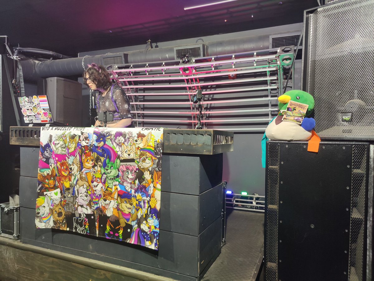 Come say hi to Gerald at <a href="/GET_MUZZLED/">MUZZLED</a> tonight! Hes spread some fliers around and is just living his best life on the speakers.