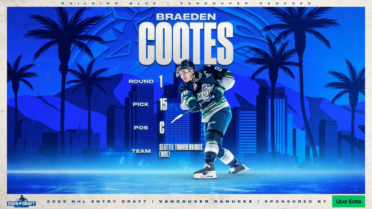 “We are so pleased to bring in a player of this quality and character into our organization.”

General Manager Patrik Allvin announced today that the club selected forward Braeden Cootes 15th overall at the 2025 #NHLDraft in Los Angeles, California.

PRESS RELEASE |