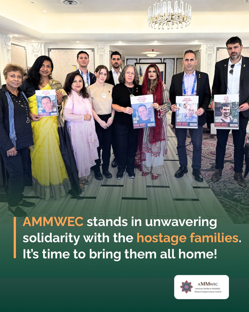 Behind every hostage is a family waiting, hoping, praying. AMMWEC stands with them — for justice, for peace, for their safe return.
#BringThemAllHome #StandWithFamilies #AMMWEC #alinaali @anila_ali2008 <a href="/ammweccoalition/">AMMWEC Coalition Against Antisemitism</a> <a href="/anilaali/">Anila Ali</a>