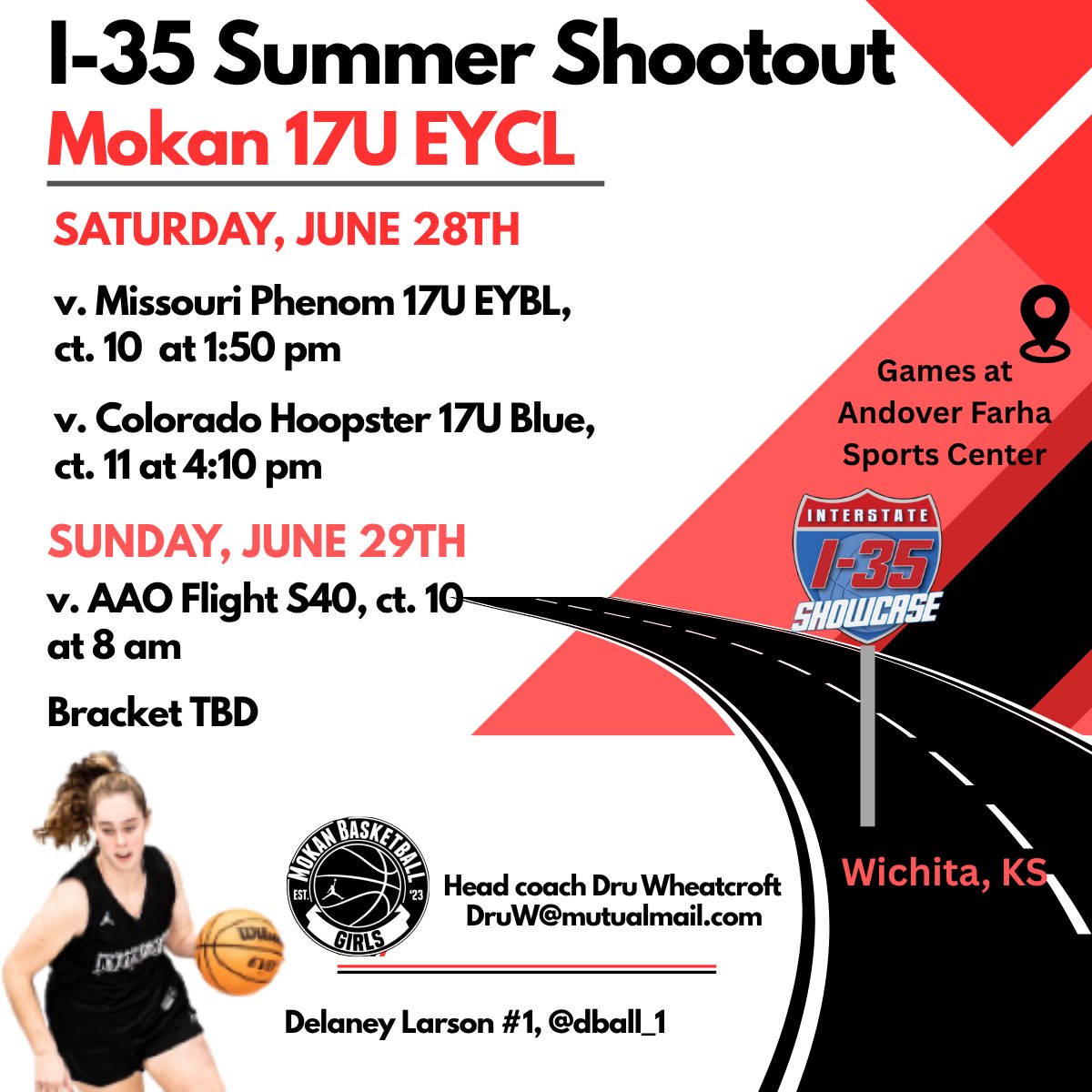 Delaney Larson (@dball_1) on Twitter photo Make sure to come check us out this weekend!! Canât waitâźď¸<a href="/MokanGirls/">Mokan Girls Basketball</a> <a href="/DruWheatcroft/">Dru Wheatcroft</a> <a href="/MHSTribeGBB/">MHSTribeGBB</a> Make sure to come check us out this weekend!! Canât waitâźď¸<a href="/MokanGirls/">Mokan Girls Basketball</a> <a href="/DruWheatcroft/">Dru Wheatcroft</a> <a href="/MHSTribeGBB/">MHSTribeGBB</a>