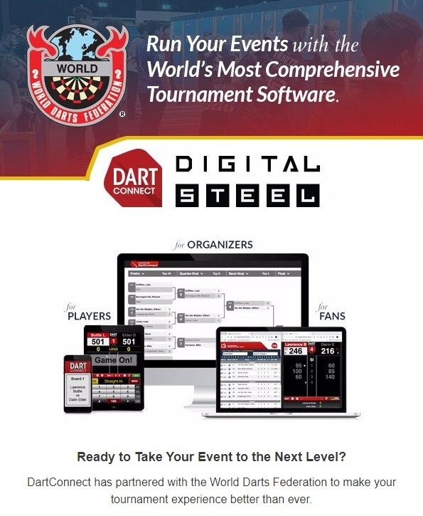 DartConnect's tweet photo. 🦾 Transform your next WDF Event with DartConnect Digital Steel!
🎯 Learn More:
https://t.co/XlSCBDqgv6
#DigitalSteel #ScoreTrackConnect @dartswdf https://t.co/HBb9tU2BlR