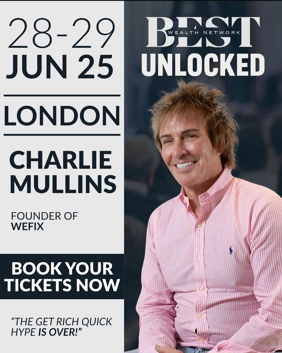 I'll be live on stage Sunday at 1:30pm at BWL. Alfie’s grilling me on how I went from a one-man band to running a £50 million business  Grab your ticket 🎟️: bestwealthnetwork.co/bwltickets