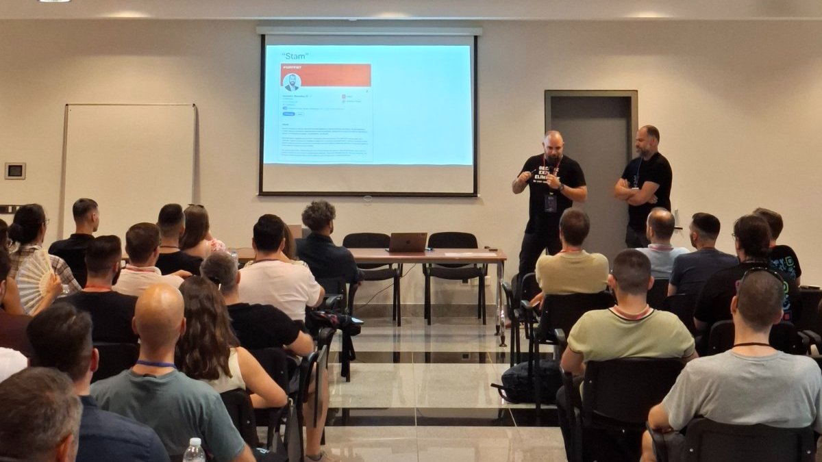 Olga Angelopoulou (@olgaangel) on Twitter photo On <a href="/BSidesAth/">Security BSides Athens</a> track 2 now we have A.Makrygeorgou and S.Mandilas from Fortinet on SOAR not SOAR v.2.0 On <a href="/BSidesAth/">Security BSides Athens</a> track 2 now we have A.Makrygeorgou and S.Mandilas from Fortinet on SOAR not SOAR v.2.0