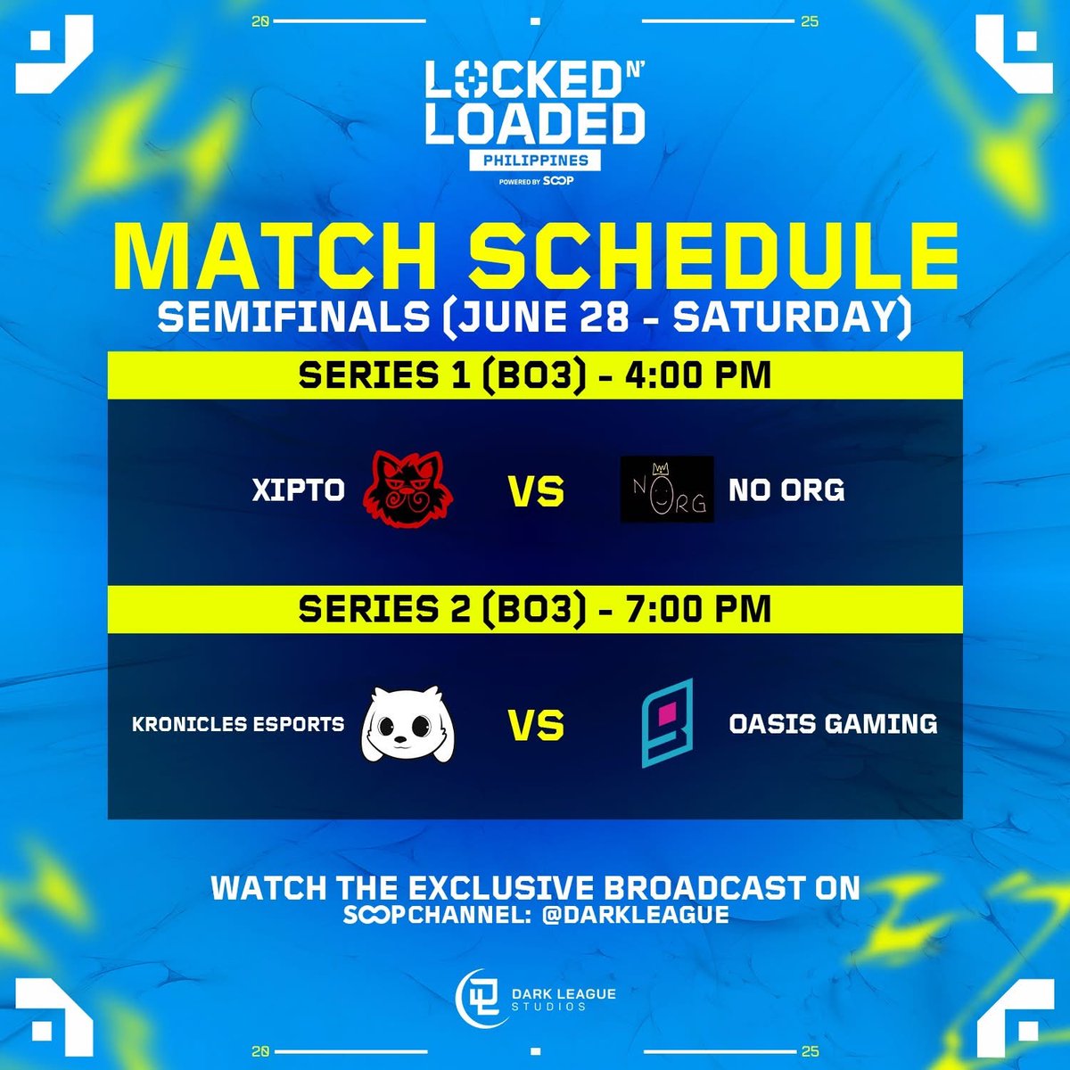 Match day! Our match will start in 7 mins 🕰️

Don’t forget to drop by and witness a thrilling match against No Org! 

sooplive.com/darkleague
