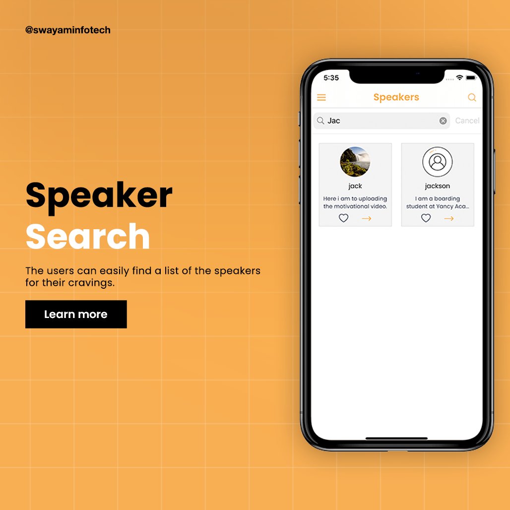 swayaminfotech's tweet image. Explore the power of online learning with our e-learning app💻. Introducing the Smart Learn Video Application🎥, an innovative e-learning platform 🌐
.
🌐Visit: swayaminfotech.com/smart-learn-vi… 
.
#elearningappdevelopment #elearningvideoapp #smartlearnapp #smartphone #swayaminfotech