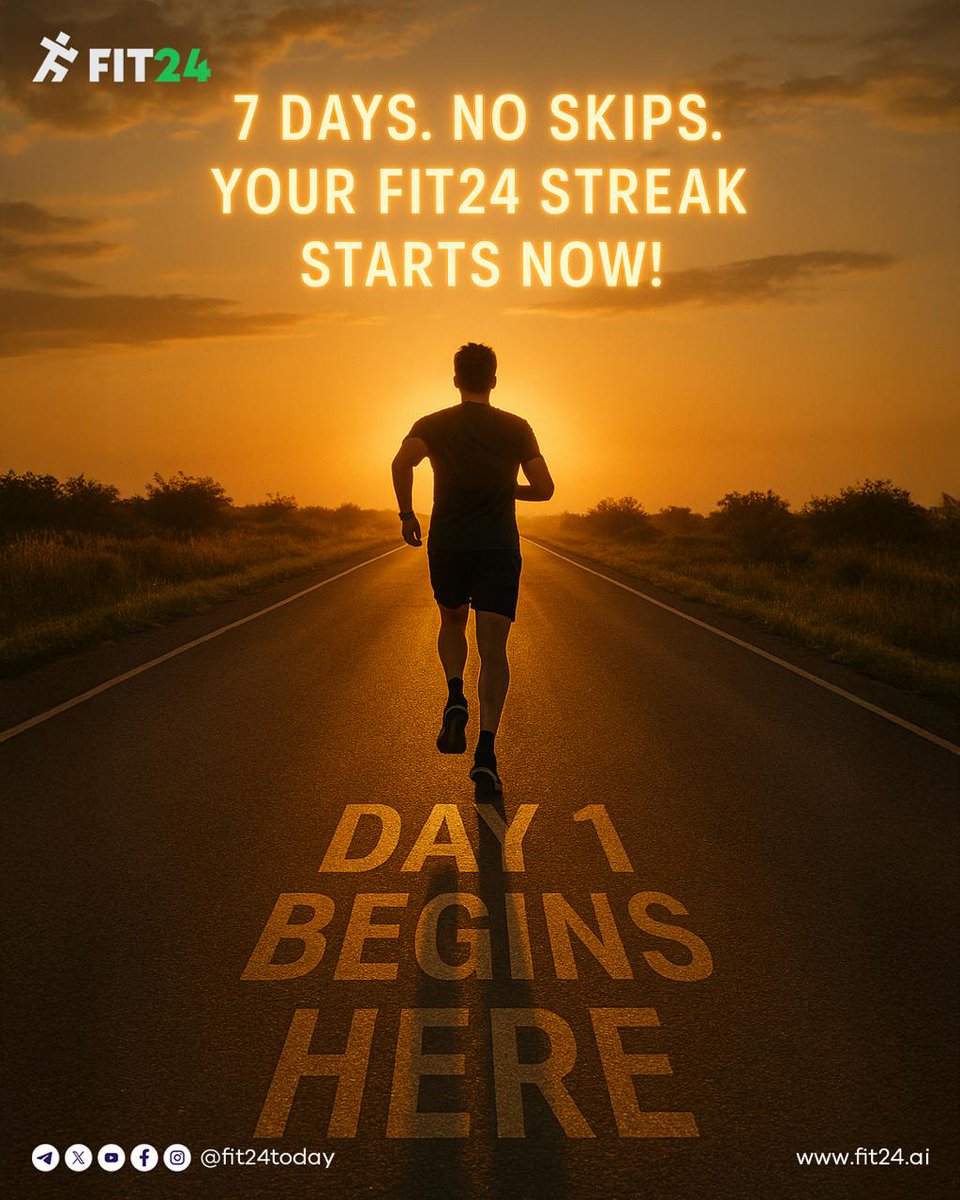 Fit24today's tweet image. Your 7-day streak starts now! 💪

No excuses—just daily movement with the FIT24 App.
✔️ Track workouts
✔️ Earn rewards
✔️ Stay consistent
📲 Download now on Google Play &amp;amp; Apple Store.

#FIT24App #7DayStreak #MoveDaily #TrackEveryStep #StayActive