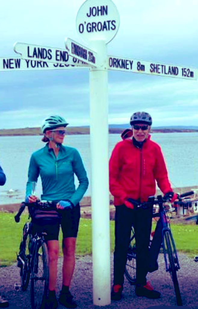 Well he's done it...my dad cycled from Lands End to John O'Groats just shy of his 86th birthday--at one point having to hang onto a snow post in storms in Scotland. 

Not quite the oldest but not far off. I hope I inherit these genes, -not just the sceptical, unconventional ones