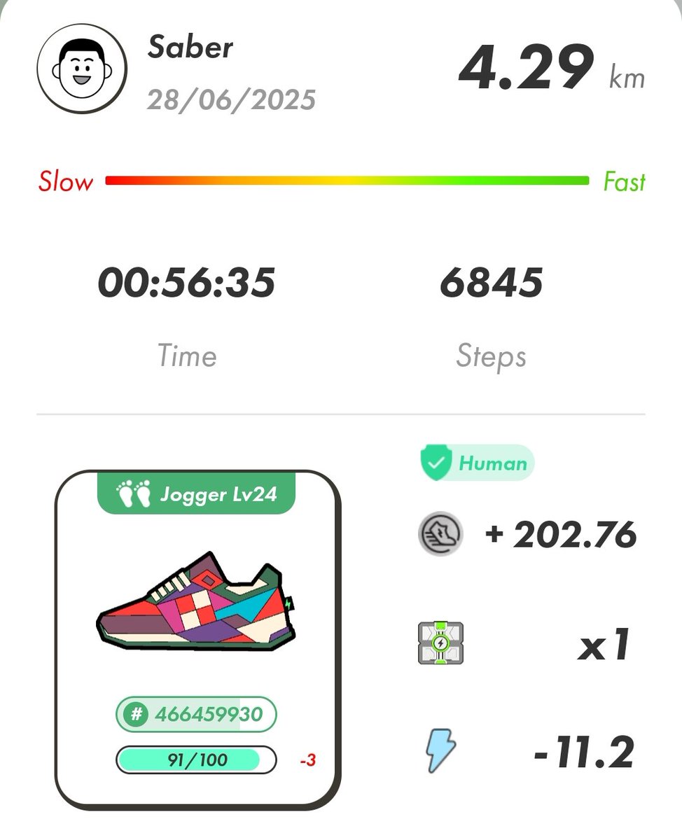 Saber_I66's tweet photo. @agocripto 🌞 32°C and still running like there’s 1000 GMT waiting at the finish line!
No excuses — just heat, hustle, and #STEPN! 😅💚

#STEPNHOT 

🏃‍♂️ + 🔥 = 💸 https://t.co/UP4vXqtZRW