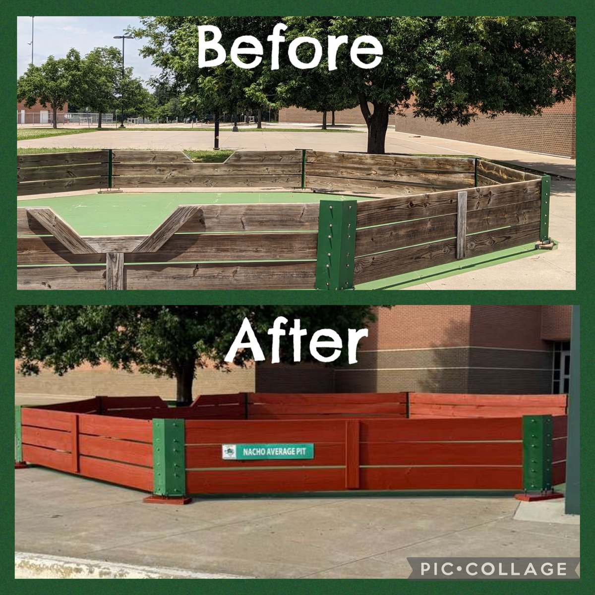 Oh my… just look at this beautiful transformation! 😍

Thanks to your generosity during the 2024–2025 school year, the Gaga Ball area got a fresh coat of paint—and it looks amazing!

We can’t wait for students and staff to enjoy the refreshed space when school starts in August!