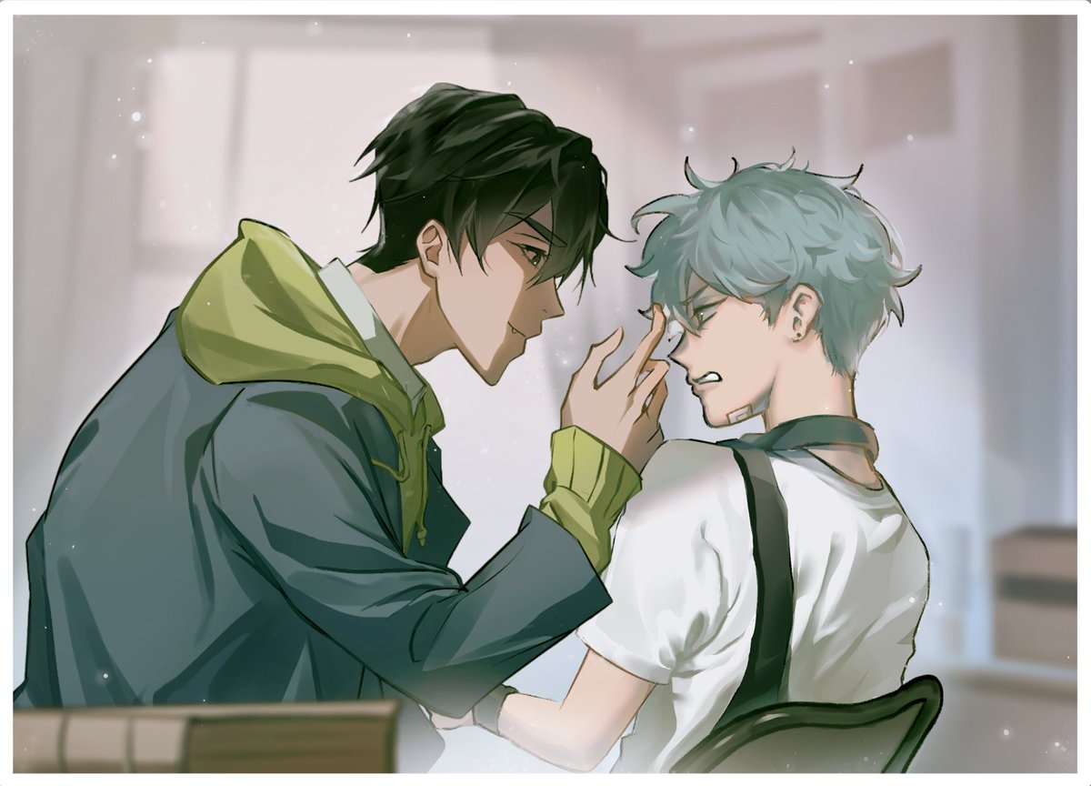 art collab <a href="/acri93266474/">y5moon</a> 
school au #ivantill