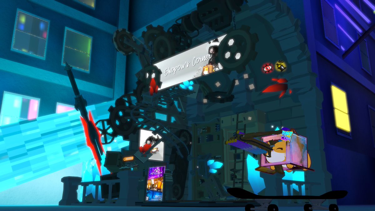 ShopowVR's tweet image. 🐈SHOPOW&apos;S CORNER IS AT PJKT FEST AGAINǃ📦

Shopow&apos;s Corner has a booth in the PJKT˸ FEST 2025 Community Worldǃ Come take a look at the rejuvenated and updated booth‚ this one has animations‚ particles‚ a group button‚ and a returning fan favourite˸ the GIANT SWORDǃ AND IT&apos;S A…